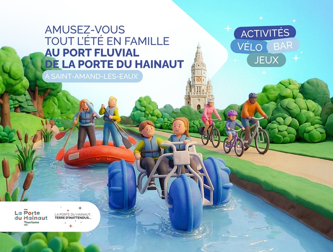Port fluvial de La Porte du Hainaut à Saint-Amand-les-Eaux