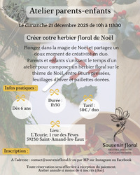 Atelier Parent-Enfant : Herbier Floral de Noël