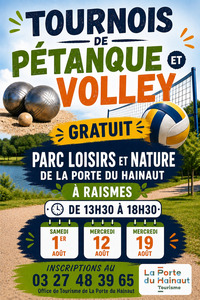 Tournois de Pétanque et Volley-Ball au Parc Loisirs et Nature