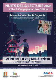 |Nuits de la Lecture| Rencontre avec Annie Degroote