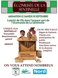 |JEP| Simon et son orgue de barbarie à l’Écomusée de La Sentinelle