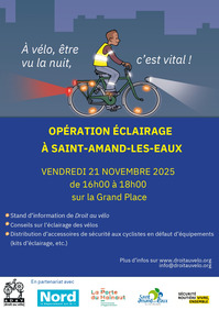 Opération « Cyclistes, brillez ! » à Saint-Amand-les-Eaux