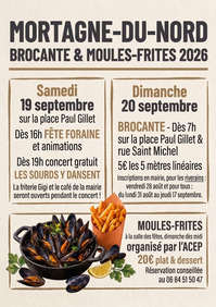 Brocante & Moules-Frites à Mortagne-du-Nord