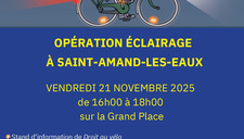 Opération « Cyclistes, brillez ! » à Saint-Amand-les-Eaux